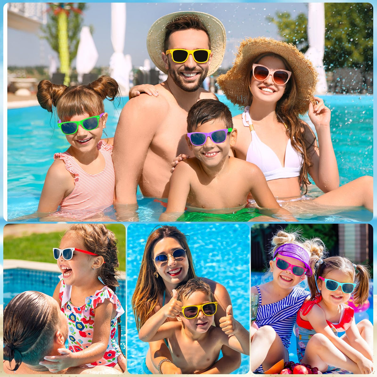 Oleitodh kids sunglasses party favors at beach events brighten color schemes.