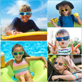 Oleitodh kids sunglasses UV protection for bright outdoor adventures.