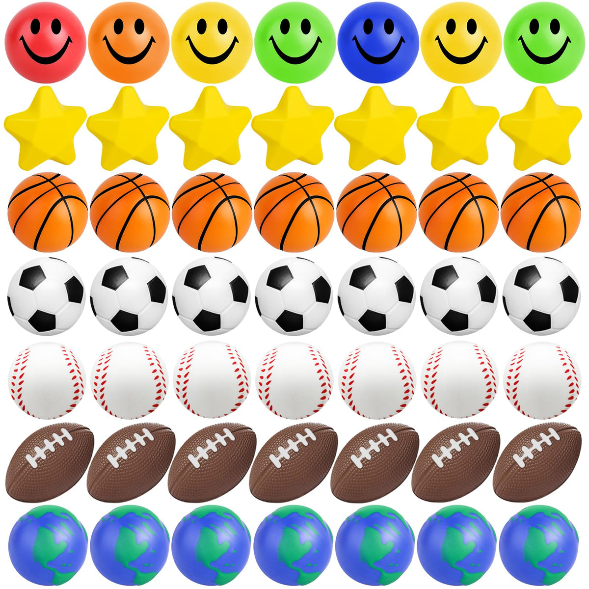 Oleitodh multi-style stress balls assortment for gifts and rewards