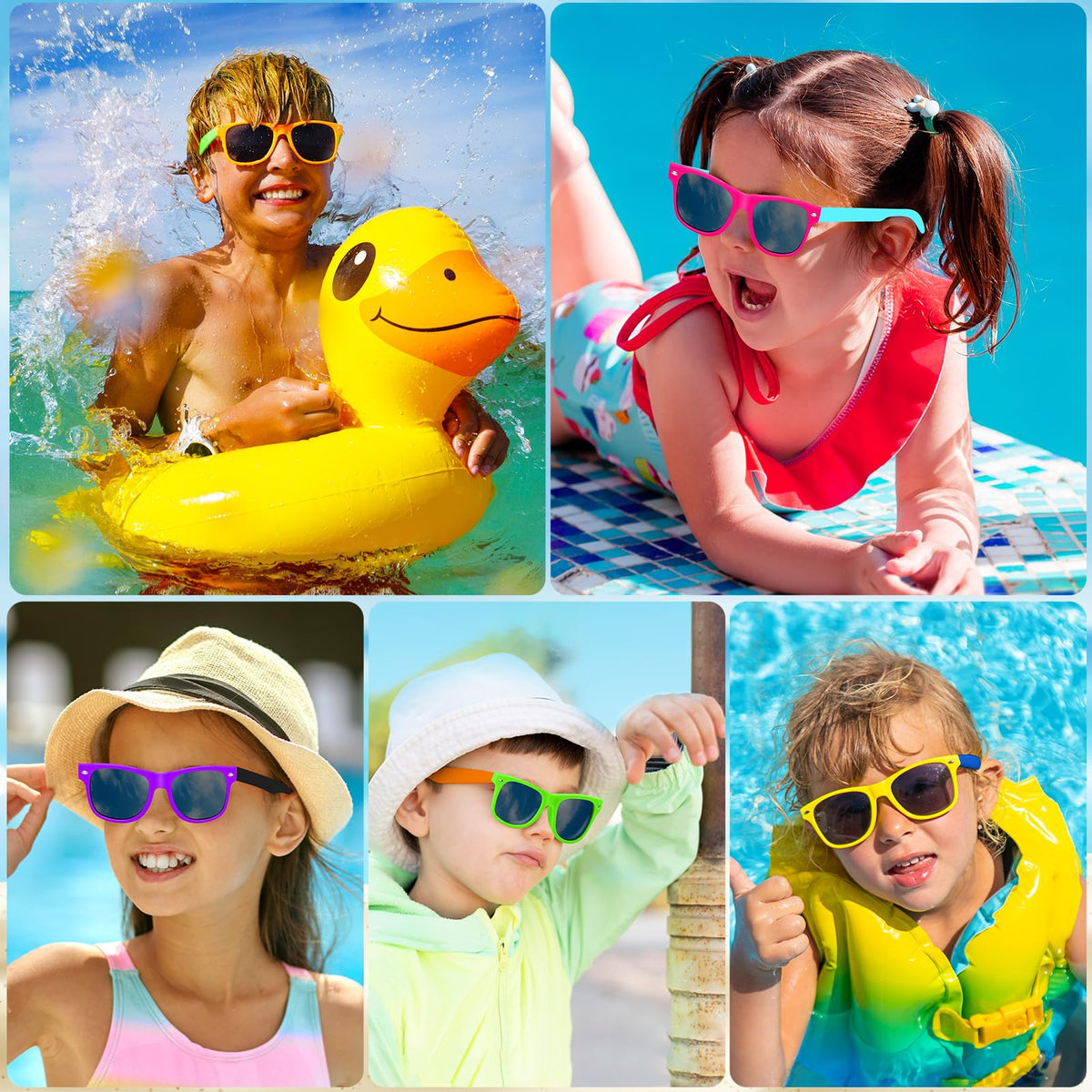 Oleitodh neon party glasses perfect for summer beach parties and carnivals.