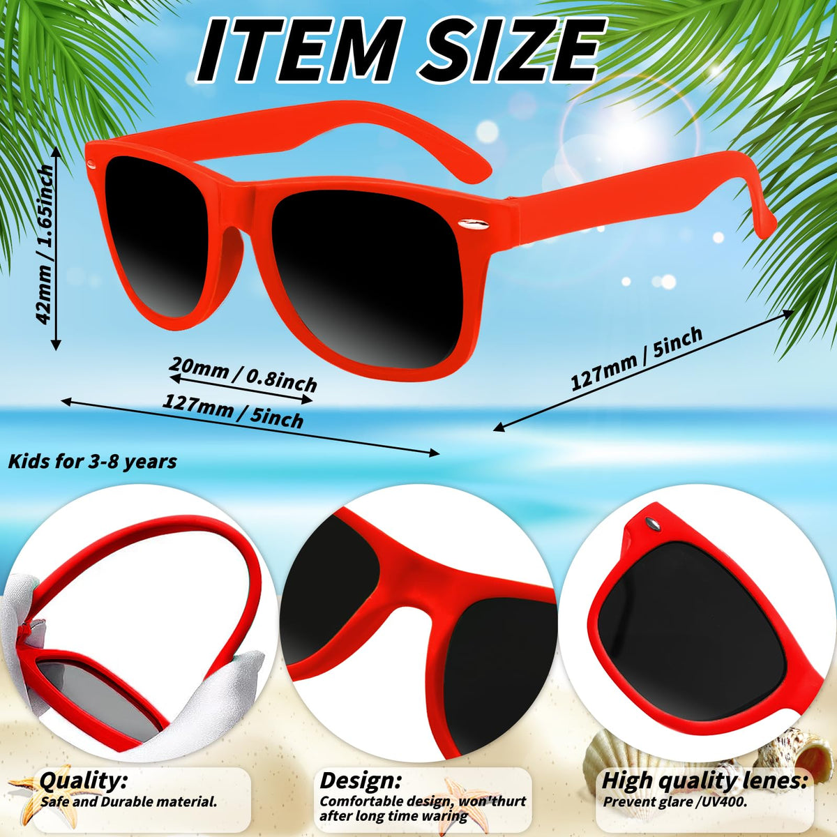 Oleitodh neon frames with retro 1980s style add playful flair to outfits.