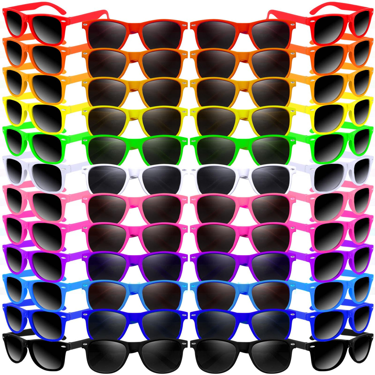 Oleitodh neon sunglasses in assorted colors for party favors.