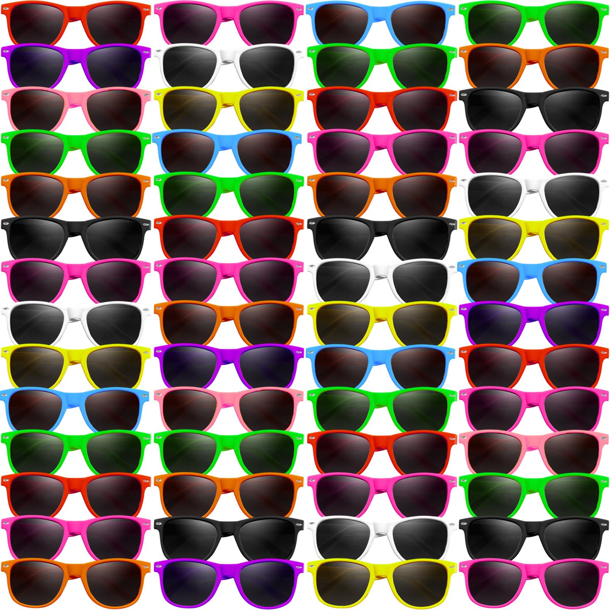 Oleitodh neon sunglasses bulk pack for parties, bold colors for instant party vibe.