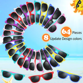 Oleitodh neon sunglasses display eight-color variety for group events.