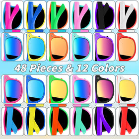 Oleitodh neon sunglasses kids multi-color series for bright beach day style.