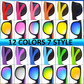 Oleitodh neon sunglasses round frame for parties and activities.