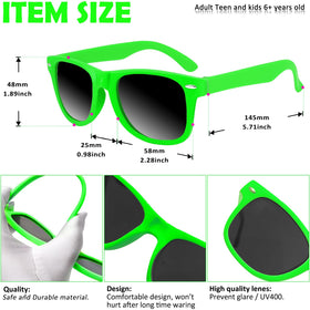 Oleitodh neon sunglasses UV400 protection and glare reduction.