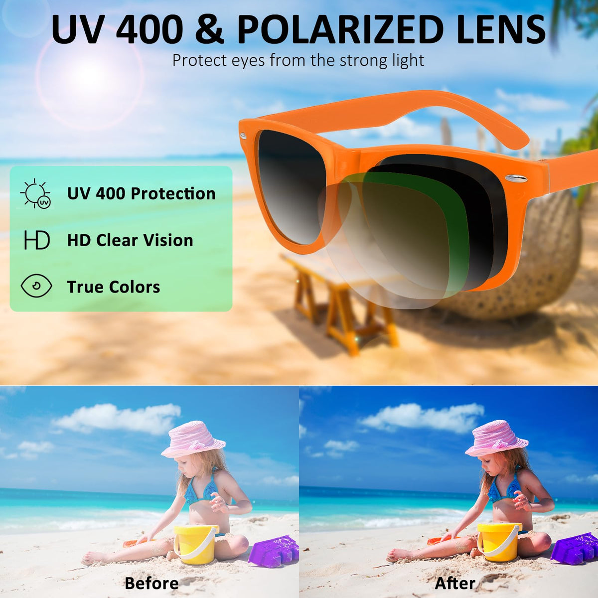 Oleitodh neon sunglasses worn by teens and adults at parties.
