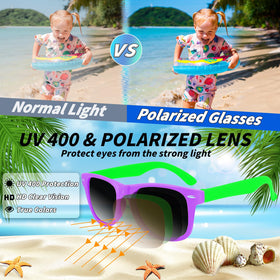 Oleitodh one-size-fits-most kids sunglasses fit most faces during outdoor play.