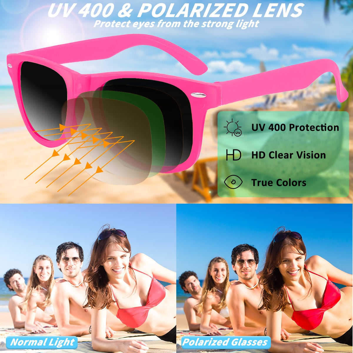 Oleitodh one size fits most neon sunglasses for comfortable wear