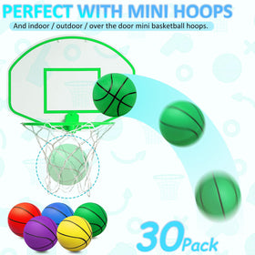 Oleitodh over-door hoop setup enabling space-saving family games.