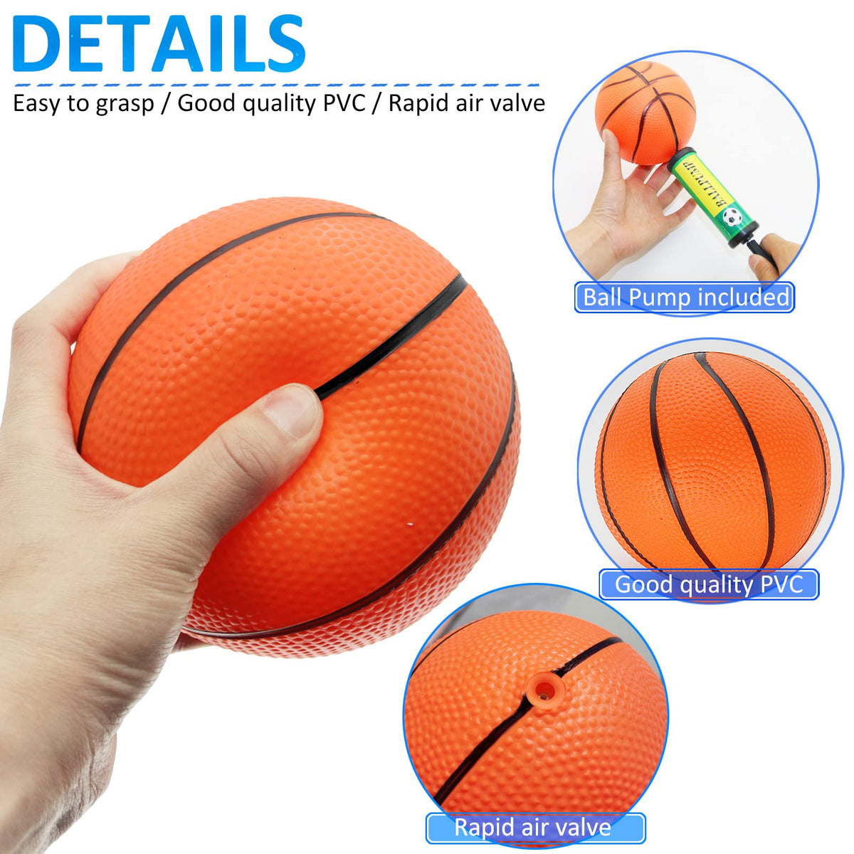 Oleitodh over-door hoop mini basketball for fast, fun activities.