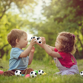 Oleitodh party favor soccer ball pack for gifts and crafts.