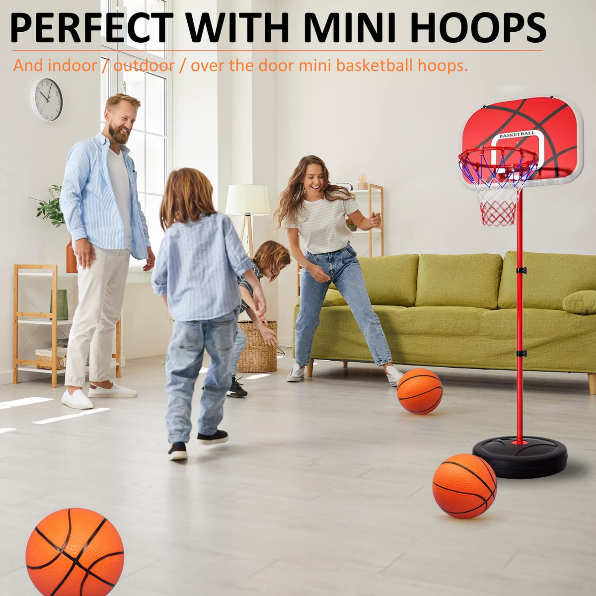 Oleitodh pool and beach play mini basketballs invite splashy fun and pool-party friendly games.