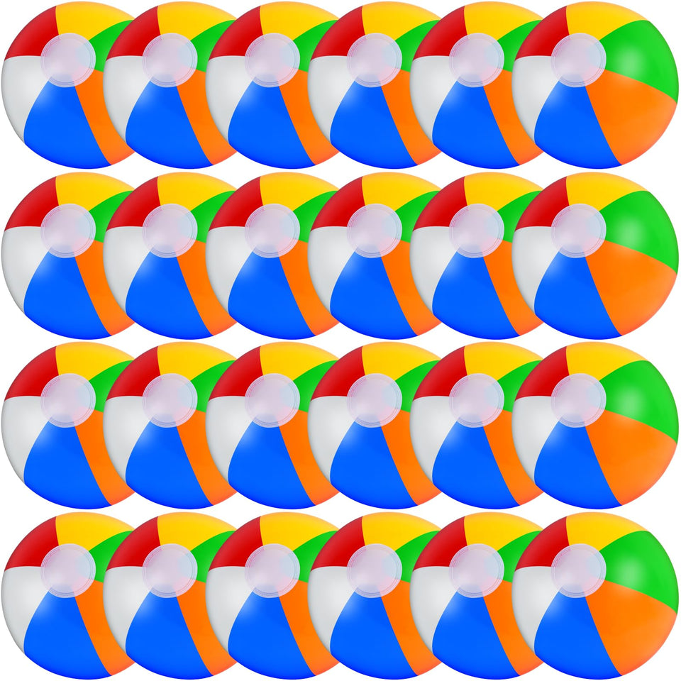 Oleitodh rainbow beach ball 16-inch inflated for pool and beach fun