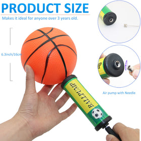Oleitodh soft PVC mini basketball with textured surface improves grip for kids.
