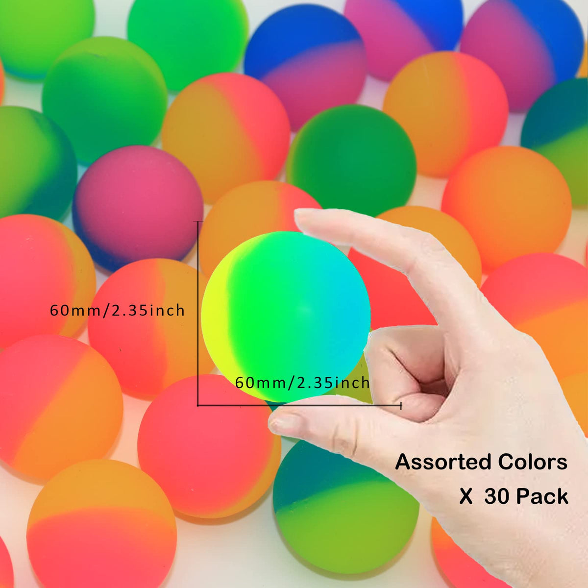 Oleitodh two-tone icy bounce ball with high visibility for games