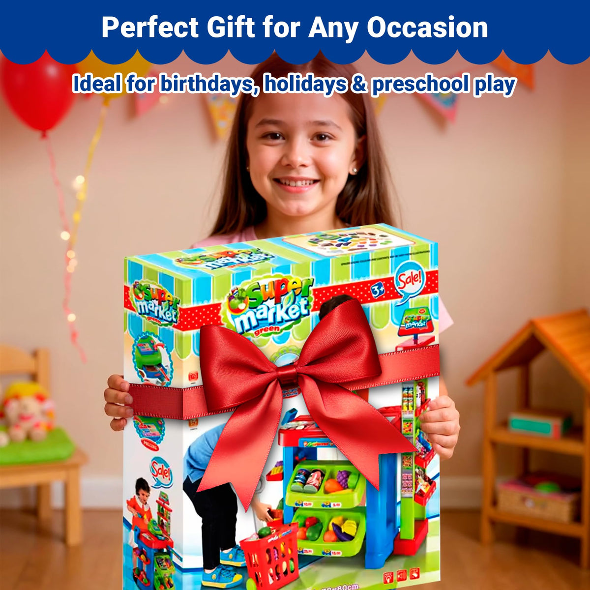 OLEOCA supermarket playset accessories complete the store experience.