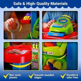 OLEOCA playset shelves organize items for home stores and playrooms.