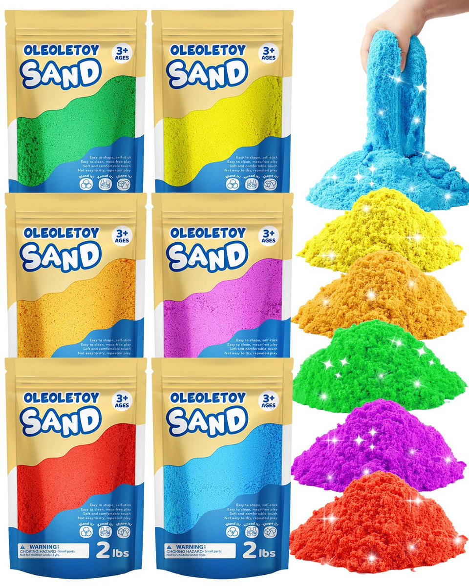 OleOletOy colored sand bulk blue bag for classroom sensory play