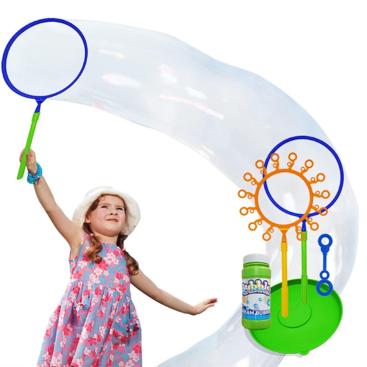 OleOletOy giant bubble wand set assembly for quick, easy setup