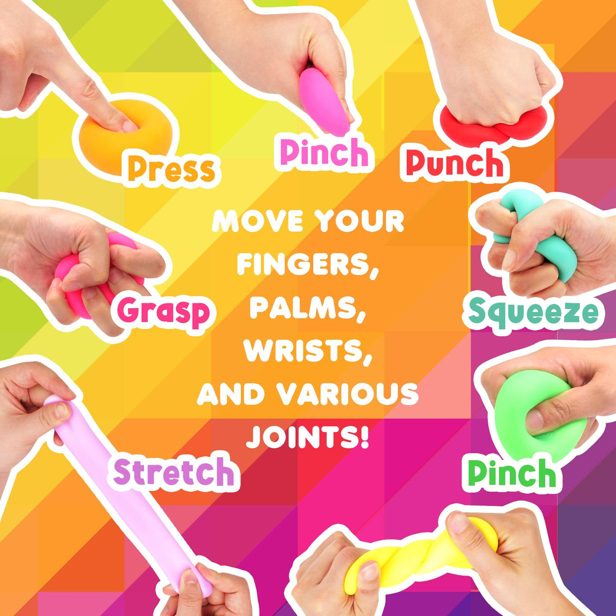 OleOletOy palm-sized squishy ball with slow rise for tactile feedback