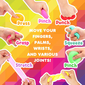 OleOletOy palm-sized squishy ball with slow rise for tactile feedback