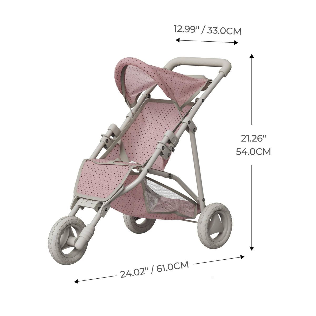 Olivia's Little World retractable canopy shields dolls from sun