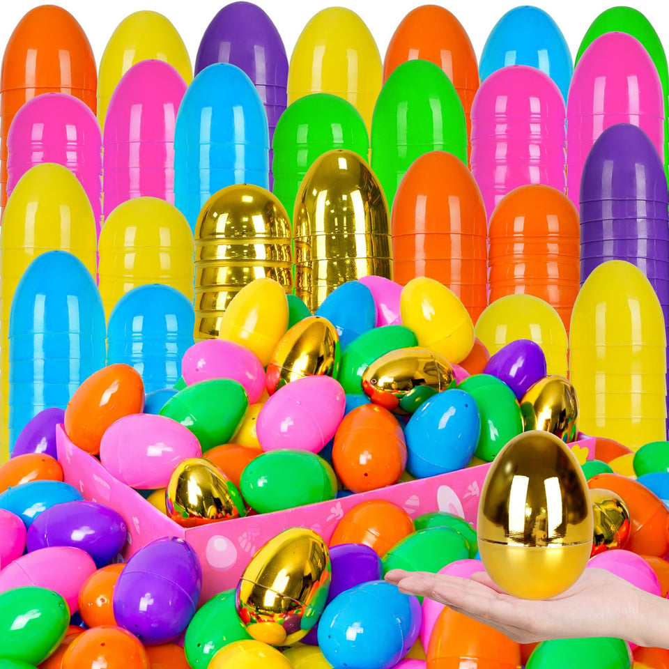 Olixmlya 100-piece Easter eggs set for gifts and hunts.