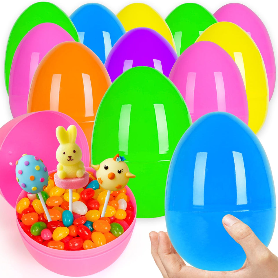 Olixmlya jumbo orange Easter egg for large hunts and prizes
