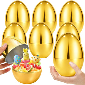 Olixmlya 6inch jumbo golden Easter egg closed for treasure hunts