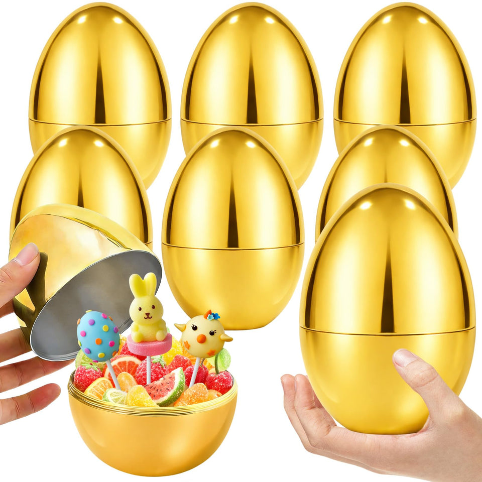 Olixmlya 6inch jumbo golden Easter egg closed for treasure hunts