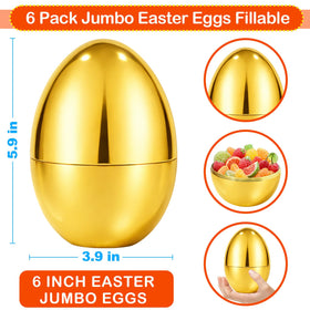Olixmlya 6inch jumbo golden Easter egg open reveals a prize idea