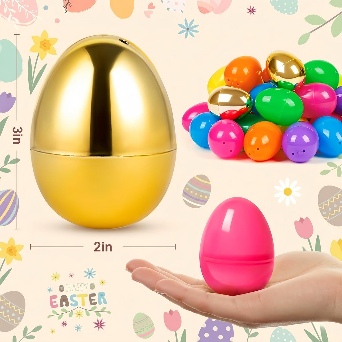 Colorful Olixmlya eggs in seven colors for vibrant Easter hunts.