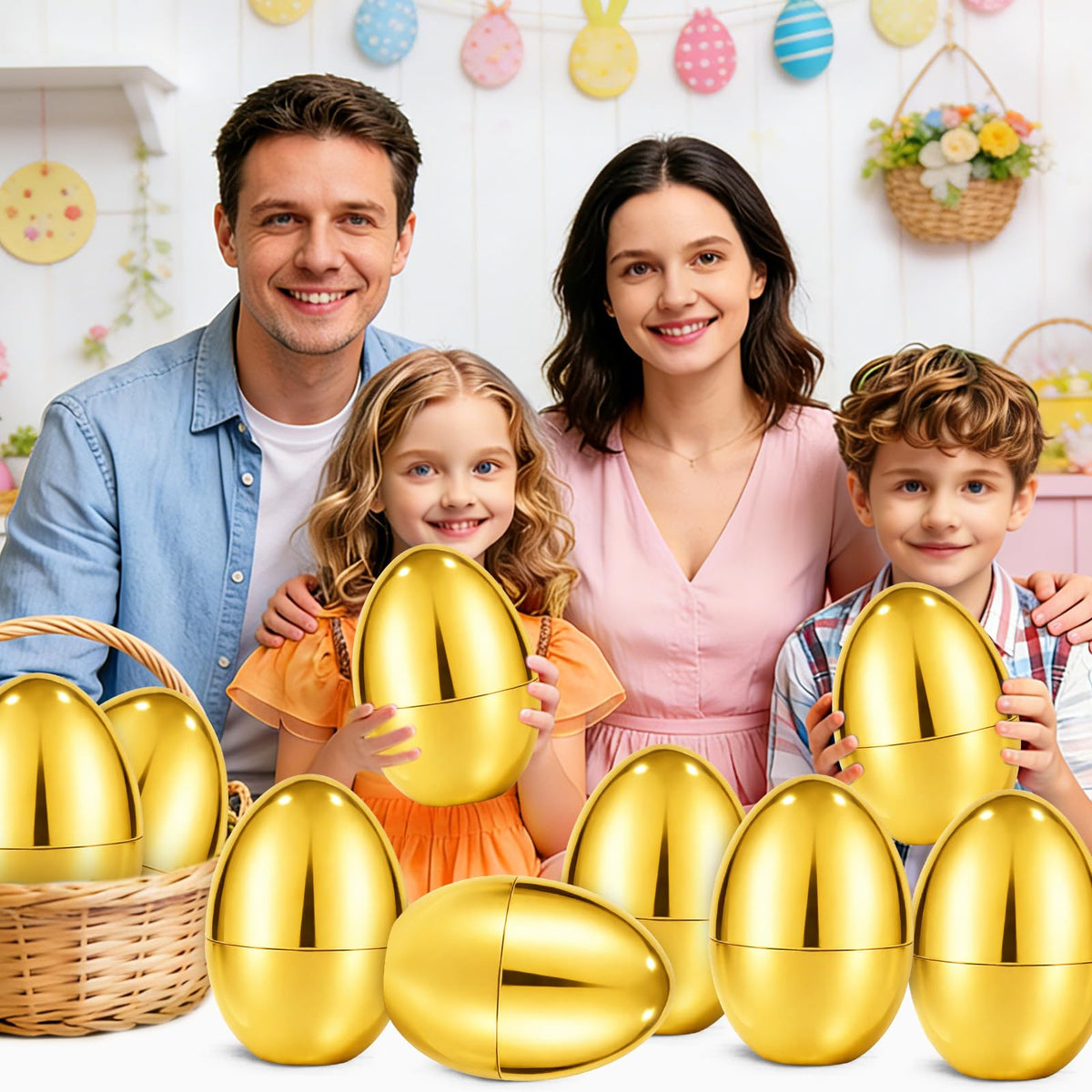 Olixmlya jumbo eggs doubles as centerpieces and grass fillers for displays.