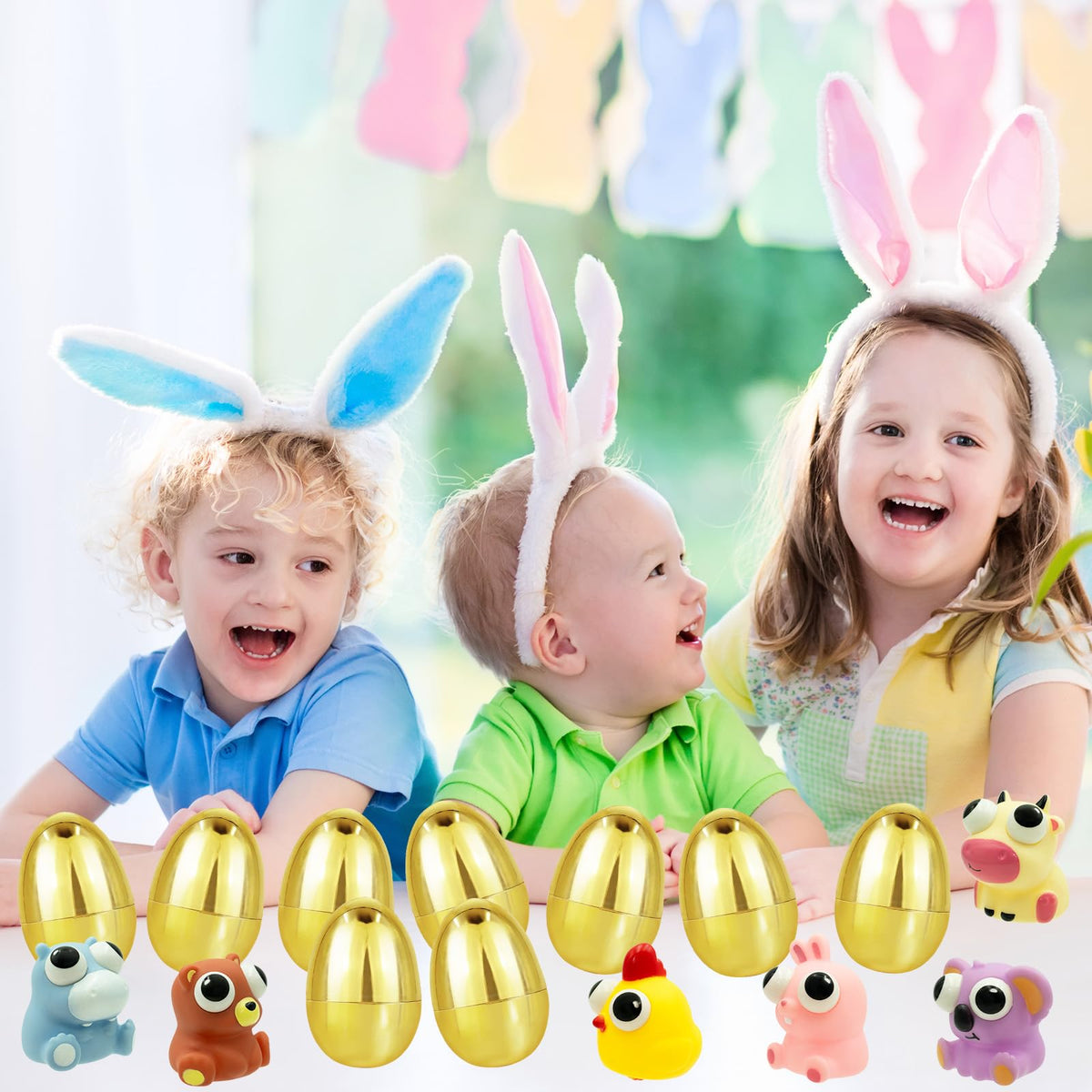 Olixmlya large golden eggs ideal for Easter egg hunts and party favors.