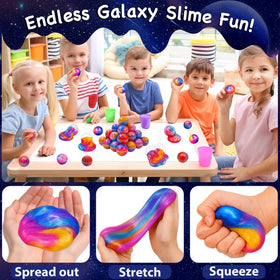 Olixmlya Galaxy Slime Balls sparkle for engaging sensory play and easy cleanup