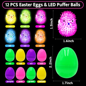 Olixmlya LED light-up eggs display vivid color-changing lights