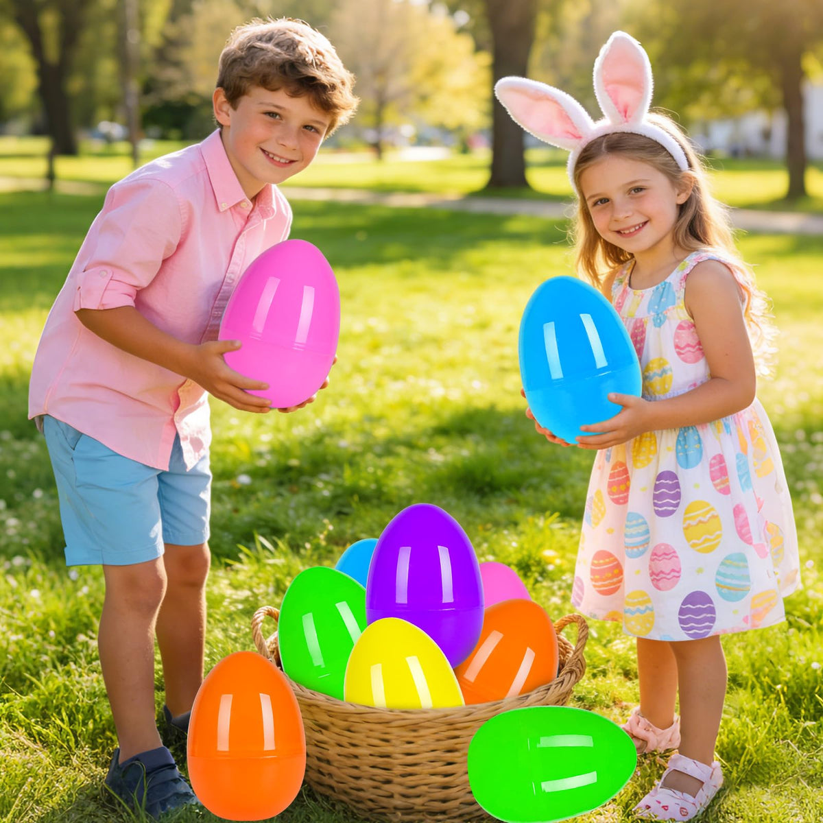 Olixmlya bulk Easter eggs decorate parties and centerpieces with sparkle.