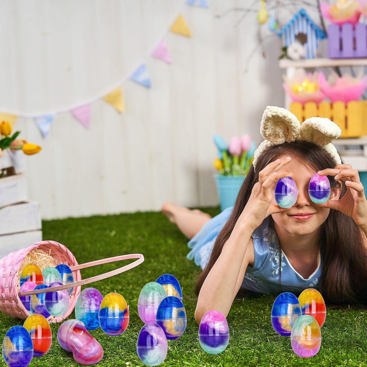 Olixmlya slime eggs as festive party favors for Easter hunts.