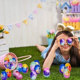 Olixmlya slime eggs as festive party favors for Easter hunts.