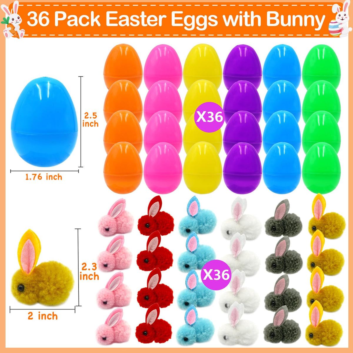 Olixmlya pastel bunny inside each egg invites imaginative play and cuddles.