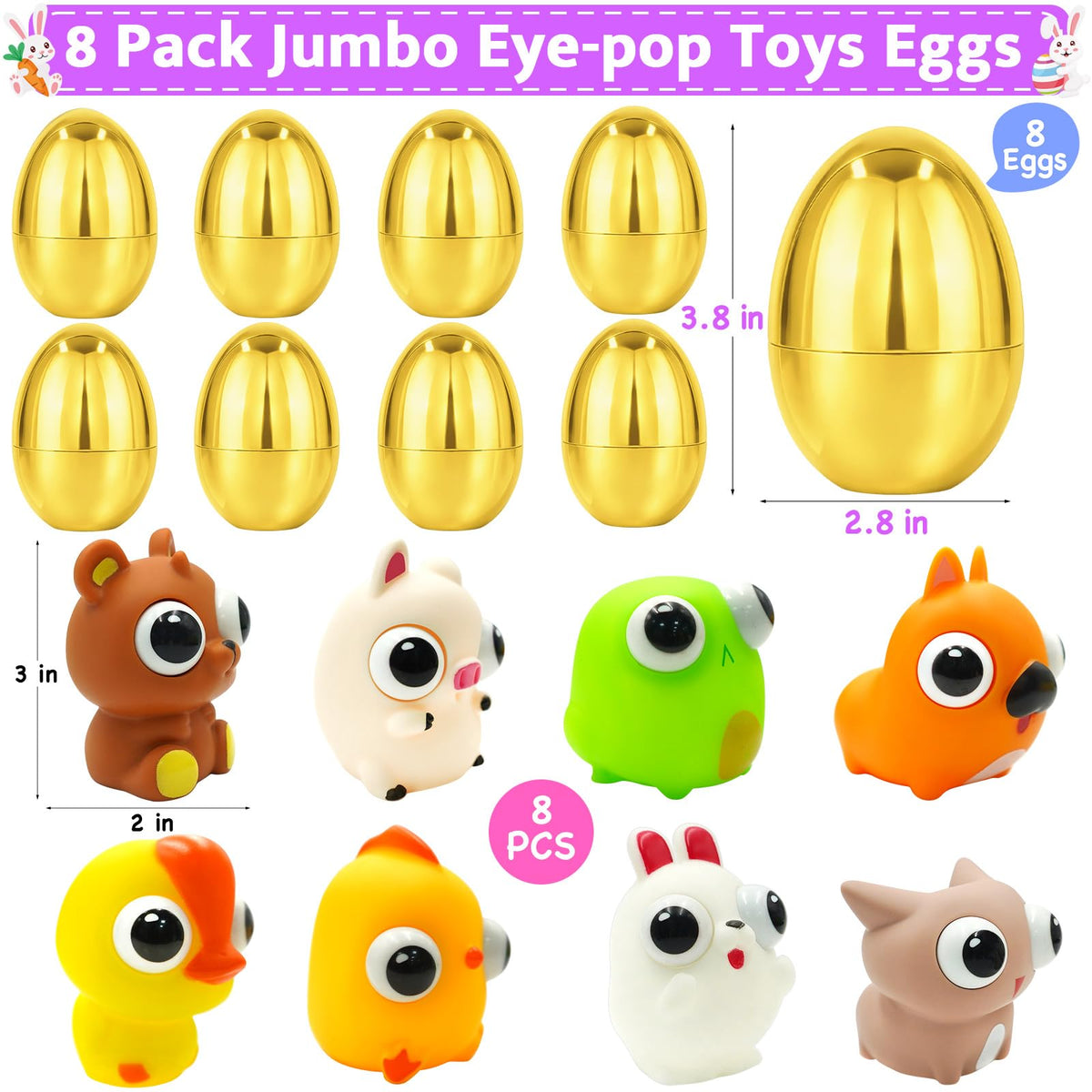 Olixmlya wind-up eye-pop toy inside egg for engaging play sessions