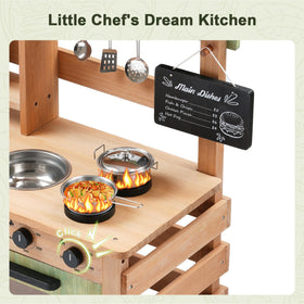 OLLIKIVI dual-sided chalkboard enhances creativity and quick menu sketches during playtime