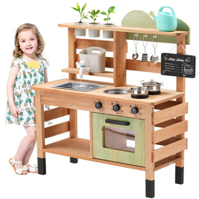 OLLIKIVI outdoor play kitchen with removable sink for easy cleanup during pretend cooking