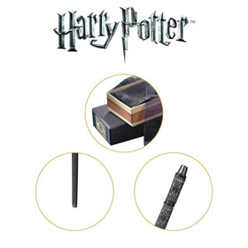Ollivander's box packaging highlighted with wand, a striking gift-ready presentation.
