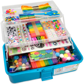 Olly Kids Craft Box contents showing a complete set for group art projects and imaginative play