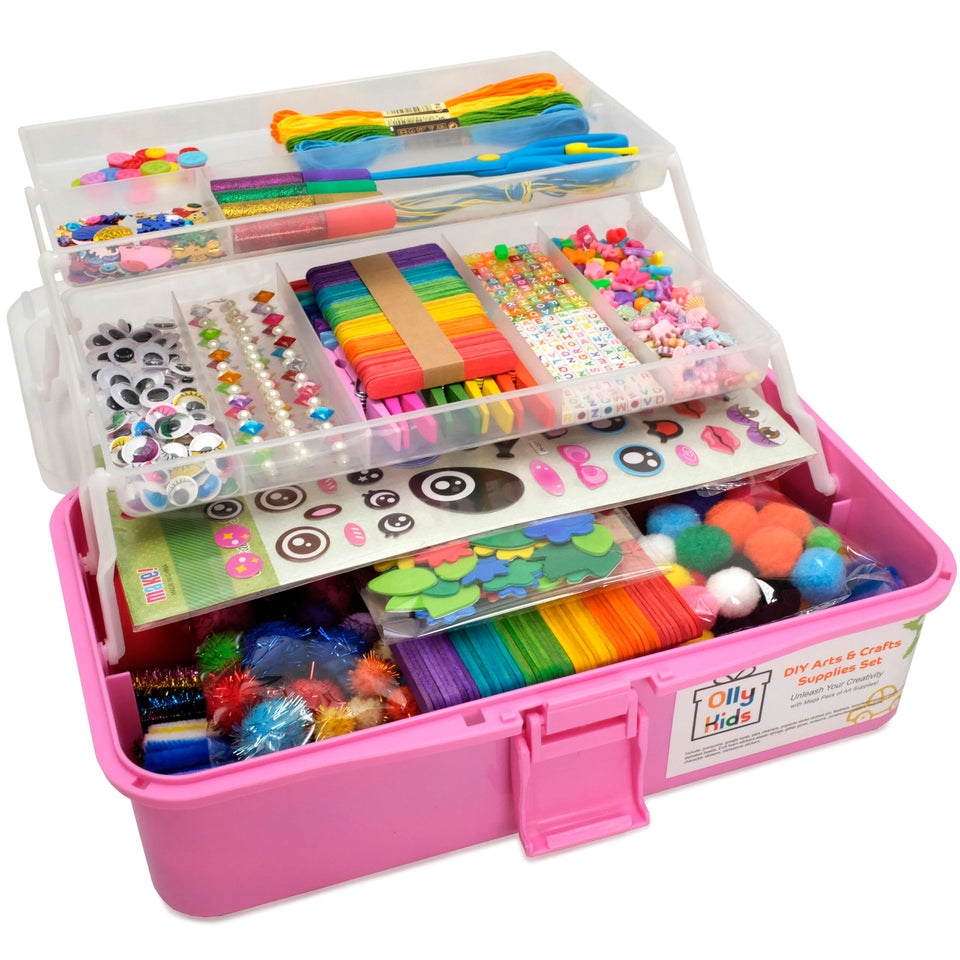 Olly Kids Ultimate crafting supplies box open for creative play