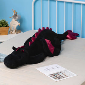 Ololele Little Weighted Dragon 27-6 inch side view showing cozy cuddle texture