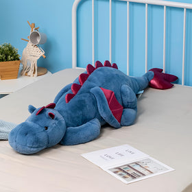 Ololele little weighted dragon blue front view for cozy cuddles